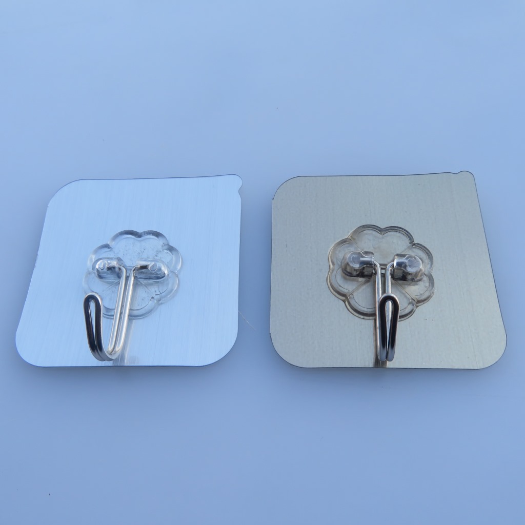 The Six centimeters brushed silver hook small hook strong adhesive hook taobao express magic stick hook factory