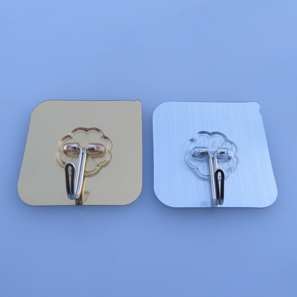 The Six centimeters brushed silver hook small hook strong adhesive hook taobao express magic stick hook factory