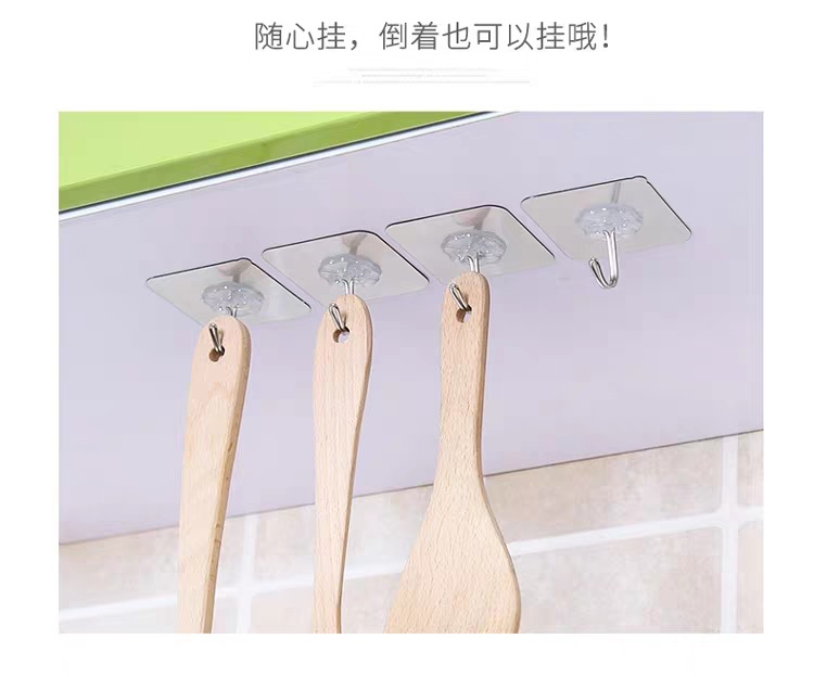 The Six centimeters brushed silver hook small hook strong adhesive hook taobao express magic stick hook factory