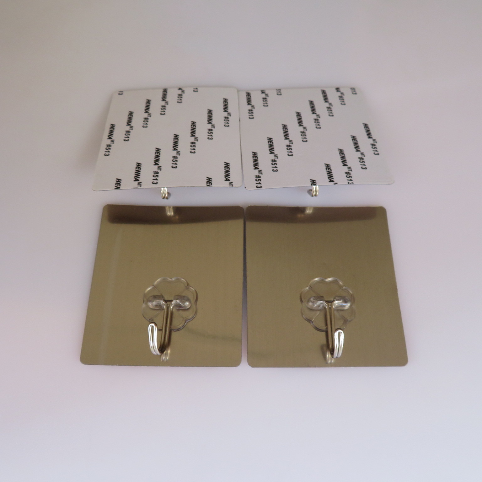 The Six centimeters brushed silver hook small hook strong adhesive hook taobao express magic stick hook factory