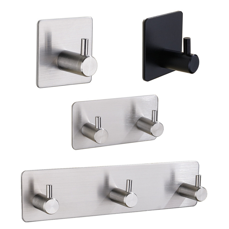 steel hook strong stick hook feel after the coat hooks hardware hook with hole without nail coat hook cross border