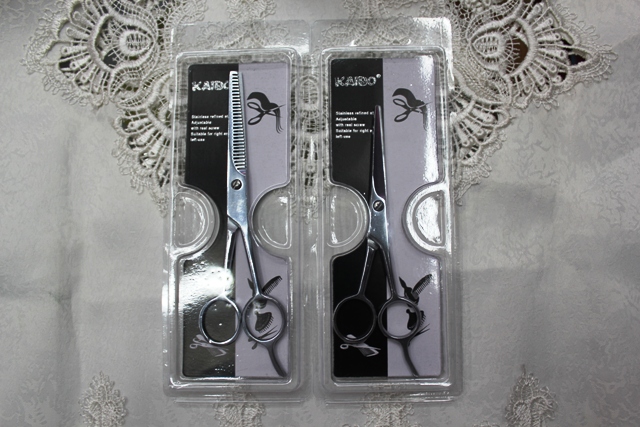 Kaibo factory all steel hair scissors, stainless steel scissors cutting scissors KB766 plastic suction gift box Kaibo factory all steel hair scissors, stainless steel scissors cutting scissors KB766 plastic suction gift box