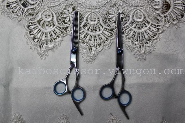 Kaibo factory all steel hair scissors, stainless steel scissors cutting scissors KB766 plastic suction gift box Kaibo factory all steel hair scissors, stainless steel scissors cutting scissors KB766 plastic suction gift box