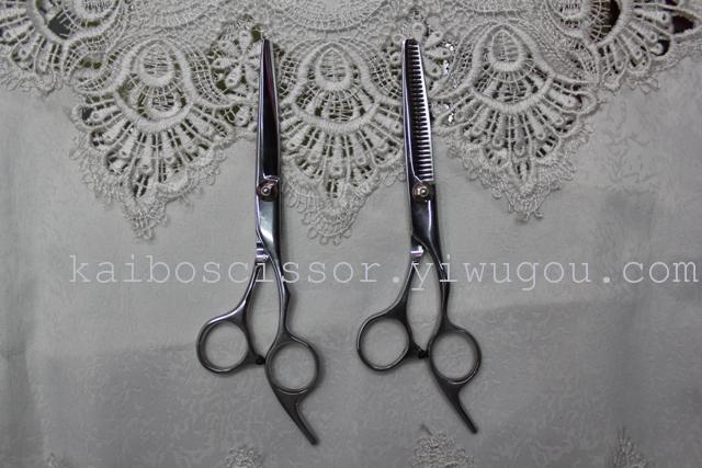 Kaibo factory all steel hair scissors, stainless steel scissors cutting scissors KB766 plastic suction gift box Kaibo factory all steel hair scissors, stainless steel scissors cutting scissors KB766 plastic suction gift box