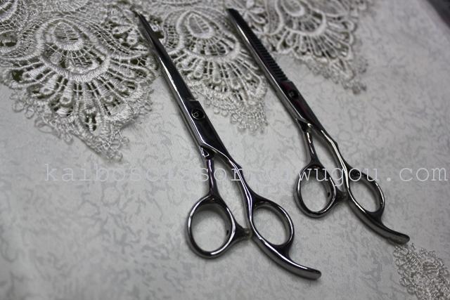 Kaibo factory all steel hair scissors, stainless steel scissors cutting scissors KB766 plastic suction gift box Kaibo factory all steel hair scissors, stainless steel scissors cutting scissors KB766 plastic suction gift box