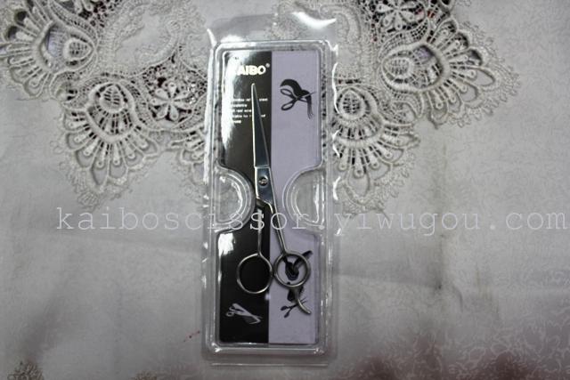 Kaibo factory all steel hair scissors, stainless steel scissors cutting scissors KB766 plastic suction gift box Kaibo factory all steel hair scissors, stainless steel scissors cutting scissors KB766 plastic suction gift box