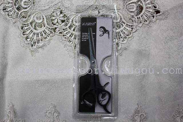 Kaibo factory all steel hair scissors, stainless steel scissors cutting scissors KB766 plastic suction gift box Kaibo factory all steel hair scissors, stainless steel scissors cutting scissors KB766 plastic suction gift box