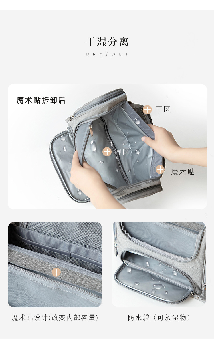 Travel Life Portable and Simple Large Capacity Double Open Wash Bag Toiletry Bag Hung with Hook Waterproof Oxford Storage Bag Travel Life Portable and Simple Large Capacity Double Open Wash Bag Toiletry Bag Hung with Hook Waterproof Oxford Storage Bag