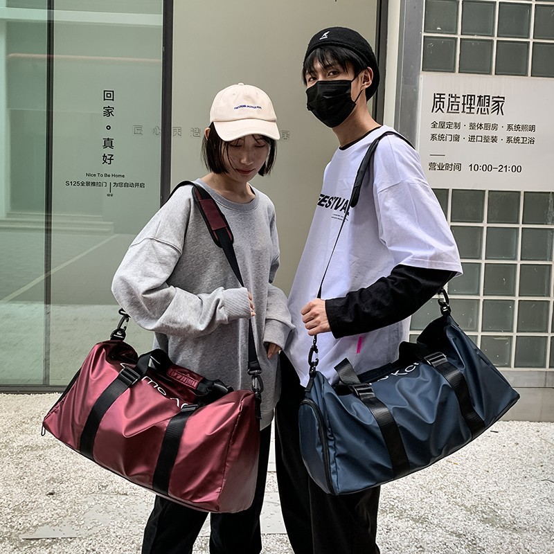 Cross-Border Sports Gym Bag Large Capacity Short-Distance Luggage Bag Sports Yoga Bag Luggage Storage Bag Customizable