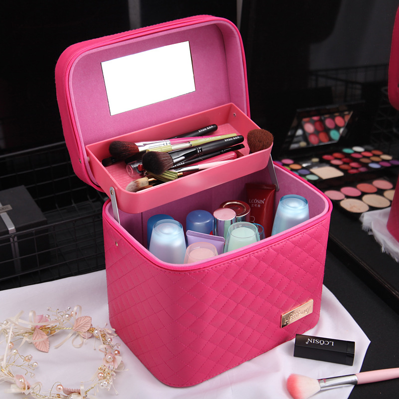 Wholesale Custom Cosmetic Bag New Large Capacity Travel Portable Cosmetic Case Portable Pu Cosmetics Storage Bag