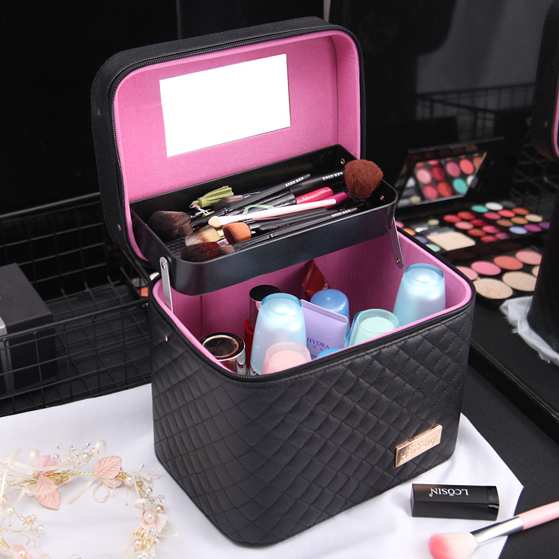 Wholesale Custom Cosmetic Bag New Large Capacity Travel Portable Cosmetic Case Portable Pu Cosmetics Storage Bag