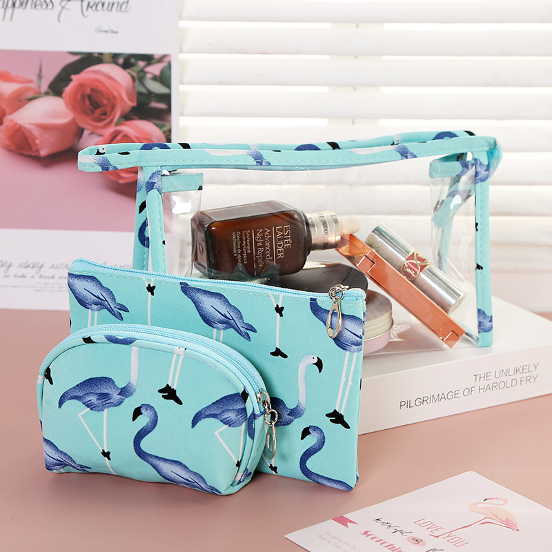 New Transparent Cosmetic Bag Little Swan Travel Cosmetics Storage Bag Portable Three-Piece Cosmetic Bag Bag New Transparent Cosmetic Bag Little Swan Travel Cosmetics Storage Bag Portable Three-Piece Cosmetic Bag Bag
