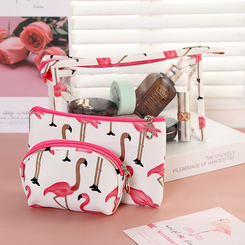 New Transparent Cosmetic Bag Little Swan Travel Cosmetics Storage Bag Portable Three-Piece Cosmetic Bag Bag New Transparent Cosmetic Bag Little Swan Travel Cosmetics Storage Bag Portable Three-Piece Cosmetic Bag Bag