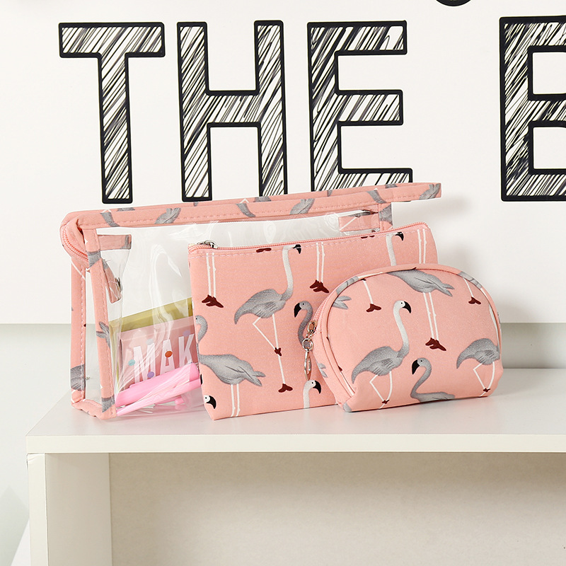 New Transparent Cosmetic Bag Little Swan Travel Cosmetics Storage Bag Portable Three-Piece Cosmetic Bag Bag New Transparent Cosmetic Bag Little Swan Travel Cosmetics Storage Bag Portable Three-Piece Cosmetic Bag Bag