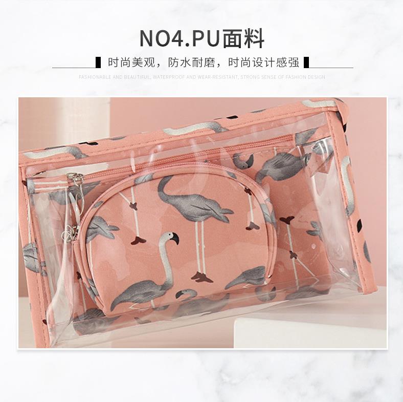 New Transparent Cosmetic Bag Little Swan Travel Cosmetics Storage Bag Portable Three-Piece Cosmetic Bag Bag New Transparent Cosmetic Bag Little Swan Travel Cosmetics Storage Bag Portable Three-Piece Cosmetic Bag Bag