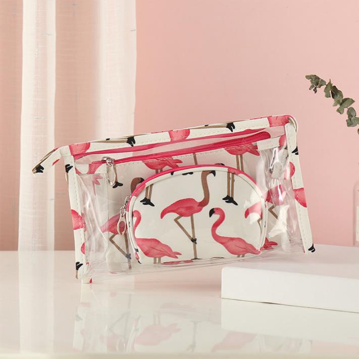 New Transparent Cosmetic Bag Little Swan Travel Cosmetics Storage Bag Portable Three-Piece Cosmetic Bag Bag New Transparent Cosmetic Bag Little Swan Travel Cosmetics Storage Bag Portable Three-Piece Cosmetic Bag Bag