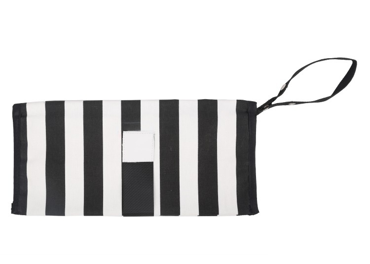 Cross-Border New Baby Diaper Changing Storage Bag Wet Tissue Portable Diaper Bag Black and White with Cotton Machine Washable