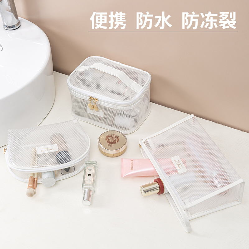Cosmetic Bag Women&#039;s Portable Large Capacity Wash Bag Student Travel Storage Bag Small Cosmetic Case Makeup Brush Storage Bucket
