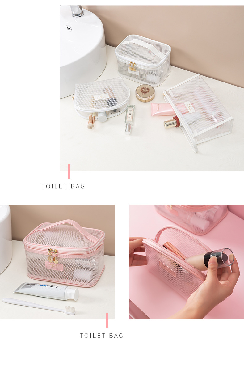 Cosmetic Bag Women's Portable Large Capacity Wash Bag Student Travel Storage Bag Small Cosmetic Case Makeup Brush Storage Bucket Cosmetic Bag Women's Portable Large Capacity Wash Bag Student Travel Storage Bag Small Cosmetic Case Makeup Brush Storage Bucket