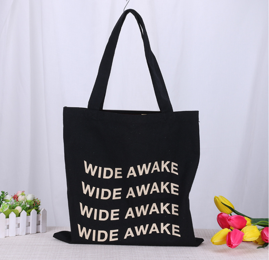 Wholesale custom fashion cloth art storage bag folding shopping bag cotton bag travel cotton bag canvas bag