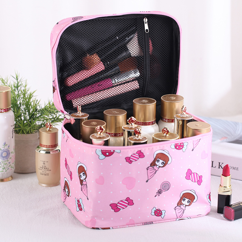 Net Red Cosmetic Bag Portable Large Capacity Storage Bag Wash Skin Care Bag Portable Water-Repellent Cloth Ins Wind Super Hot
