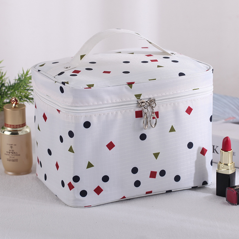 Net Red Cosmetic Bag Portable Large Capacity Storage Bag Wash Skin Care Bag Portable Water-Repellent Cloth Ins Wind Super Hot