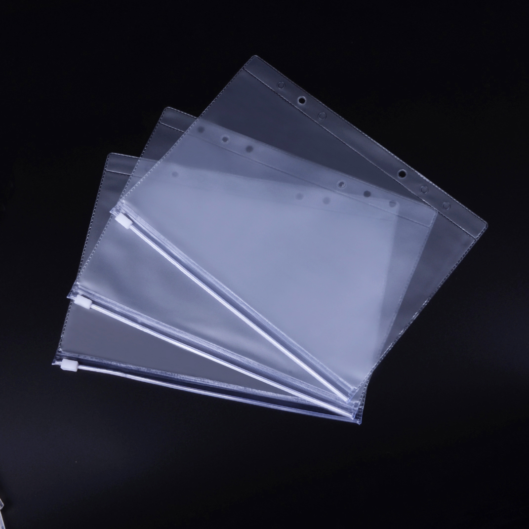 Factory Direct Sales Office Material Zipper PVC Small Buggy Bag Learning Stationery Storage Bag Buggy Bag Can Be Customized