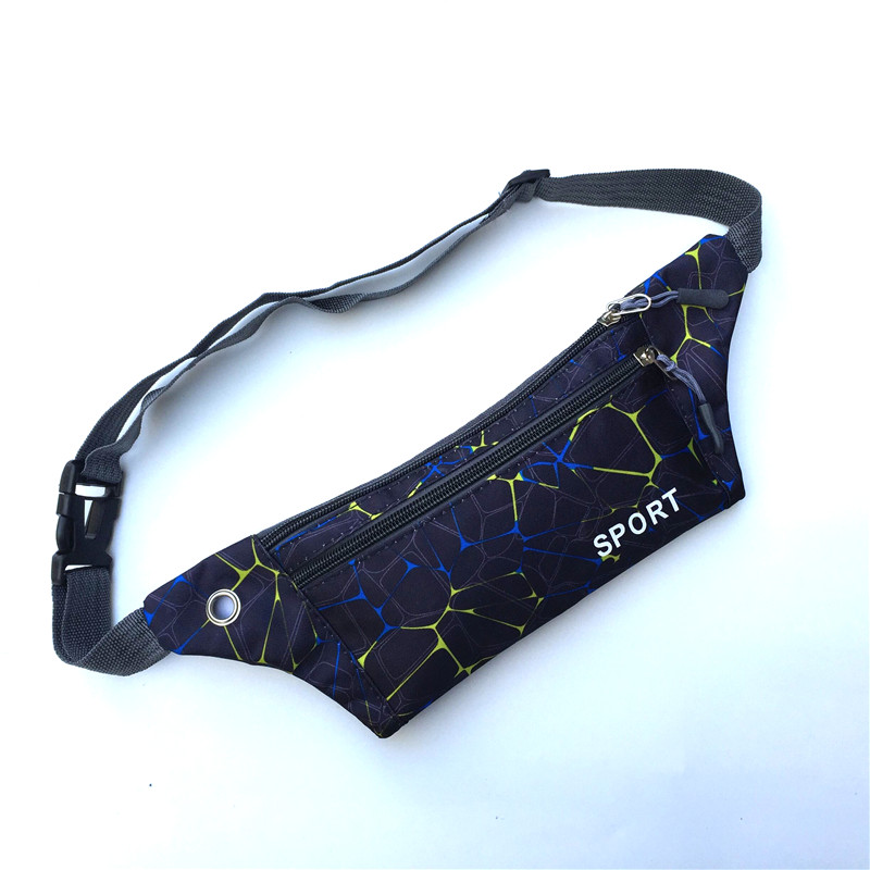 Stylish printed Fanny pack travel bag sports belt outdoor hiking camping equipment running mobile phone key storage bag Stylish printed Fanny pack travel bag sports belt outdoor hiking camping equipment running mobile phone key storage bag