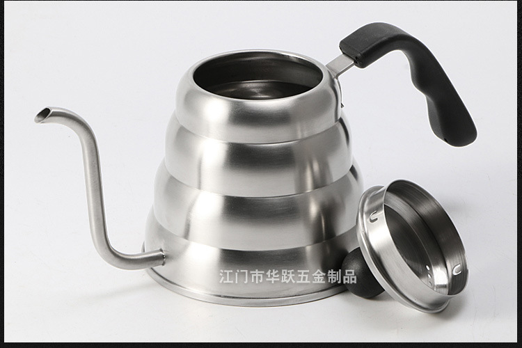 Pot 304 Stainless Steel Hand Wash Pot Fine Mouth Coffee Pot Sanding Large Capacity Thermometer 1l12 NarrowMouth Pot Pot 304 Stainless Steel Hand Wash Pot Fine Mouth Coffee Pot Sanding Large Capacity Thermometer 1l12 NarrowMouth Pot