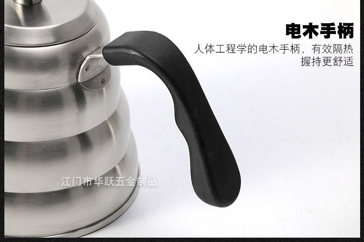 Pot 304 Stainless Steel Hand Wash Pot Fine Mouth Coffee Pot Sanding Large Capacity Thermometer 1l12 NarrowMouth Pot Pot 304 Stainless Steel Hand Wash Pot Fine Mouth Coffee Pot Sanding Large Capacity Thermometer 1l12 NarrowMouth Pot