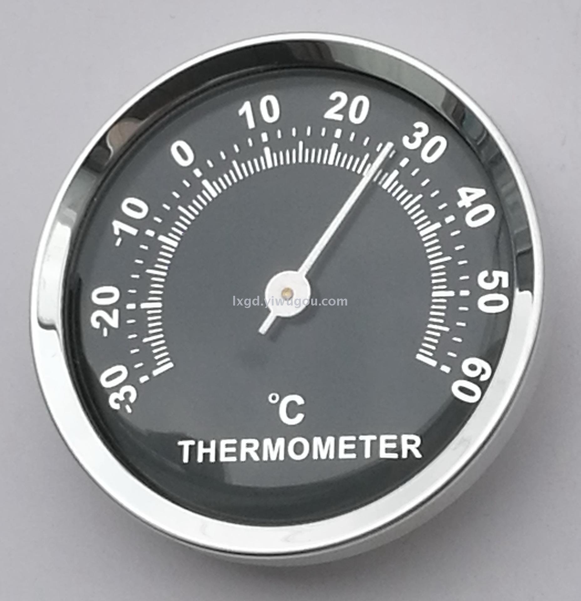 T103P-S Straight Diameter 58mm Aluminum Alloy Outer Ring Small Car Pointer Thermometer