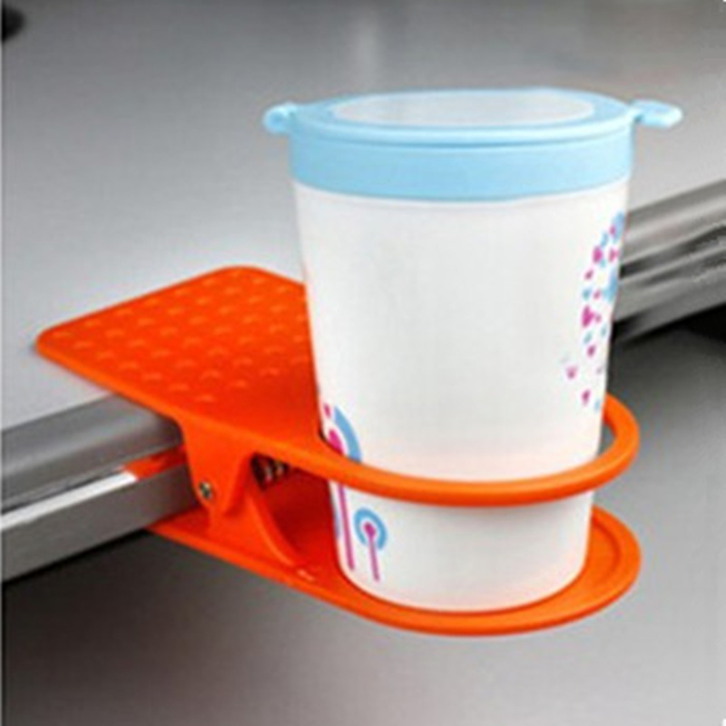 Wholesale Creative Home Table Side Water Cup Clip Cup Saucer Plastic Cup Holder Cup Saucer Clip