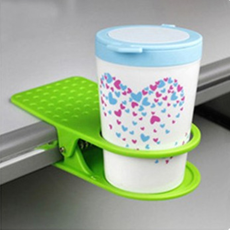 Wholesale Creative Home Table Side Water Cup Clip Cup Saucer Plastic Cup Holder Cup Saucer Clip