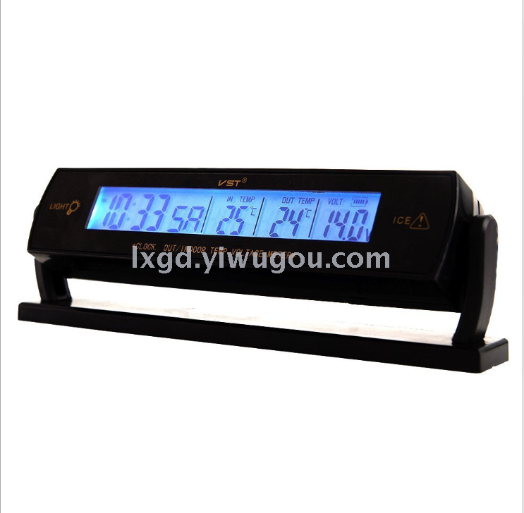 VST-7013V Multi-Function Car Electronic Clock Alarm Clock Voltmeter Indoor and Outdoor Thermometer Three-in-One VST-7013V Multi-Function Car Electronic Clock Alarm Clock Voltmeter Indoor and Outdoor Thermometer Three-in-One