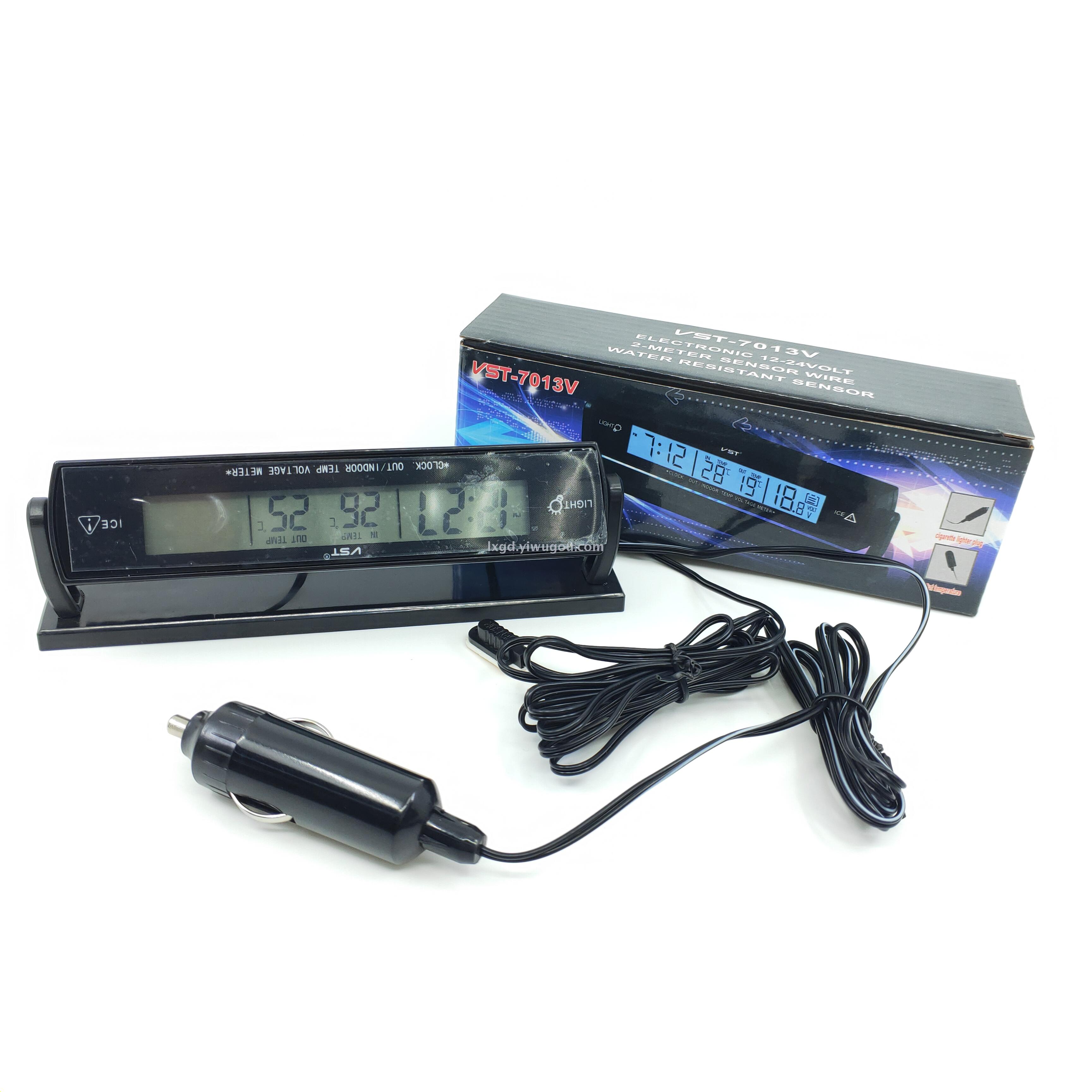 VST-7013V Multi-Function Car Electronic Clock Alarm Clock Voltmeter Indoor and Outdoor Thermometer Three-in-One VST-7013V Multi-Function Car Electronic Clock Alarm Clock Voltmeter Indoor and Outdoor Thermometer Three-in-One