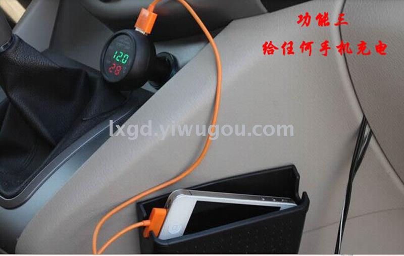 VST-706 Car USB Charger with Voltmeter and Thermometer Digital Display Three-in-One VST-706 Car USB Charger with Voltmeter and Thermometer Digital Display Three-in-One