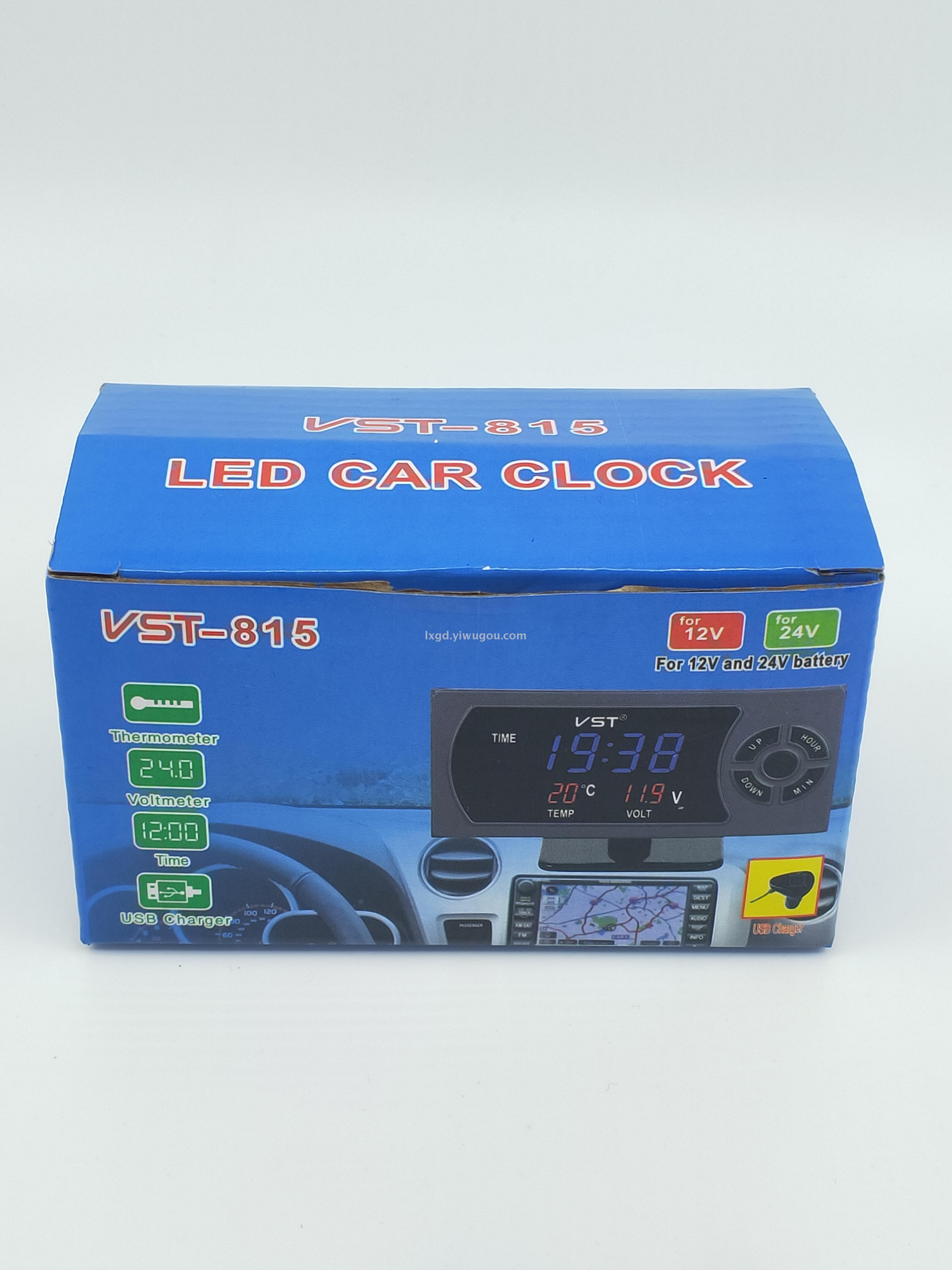 VST-815 Multi-Function Car Electronic LED Clock Voltmeter Indoor and Outdoor Thermometer Three-in-One VST-815 Multi-Function Car Electronic LED Clock Voltmeter Indoor and Outdoor Thermometer Three-in-One