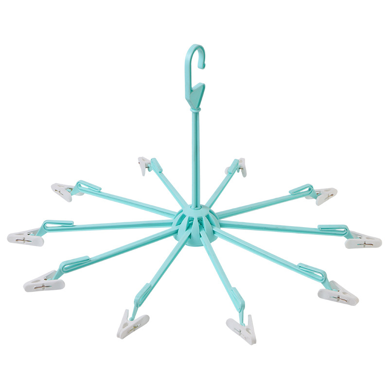 Clothes-hanger multi-clip Clothes-hanger Household plastic folding umbrella baby fabric reaper -towel rack for
