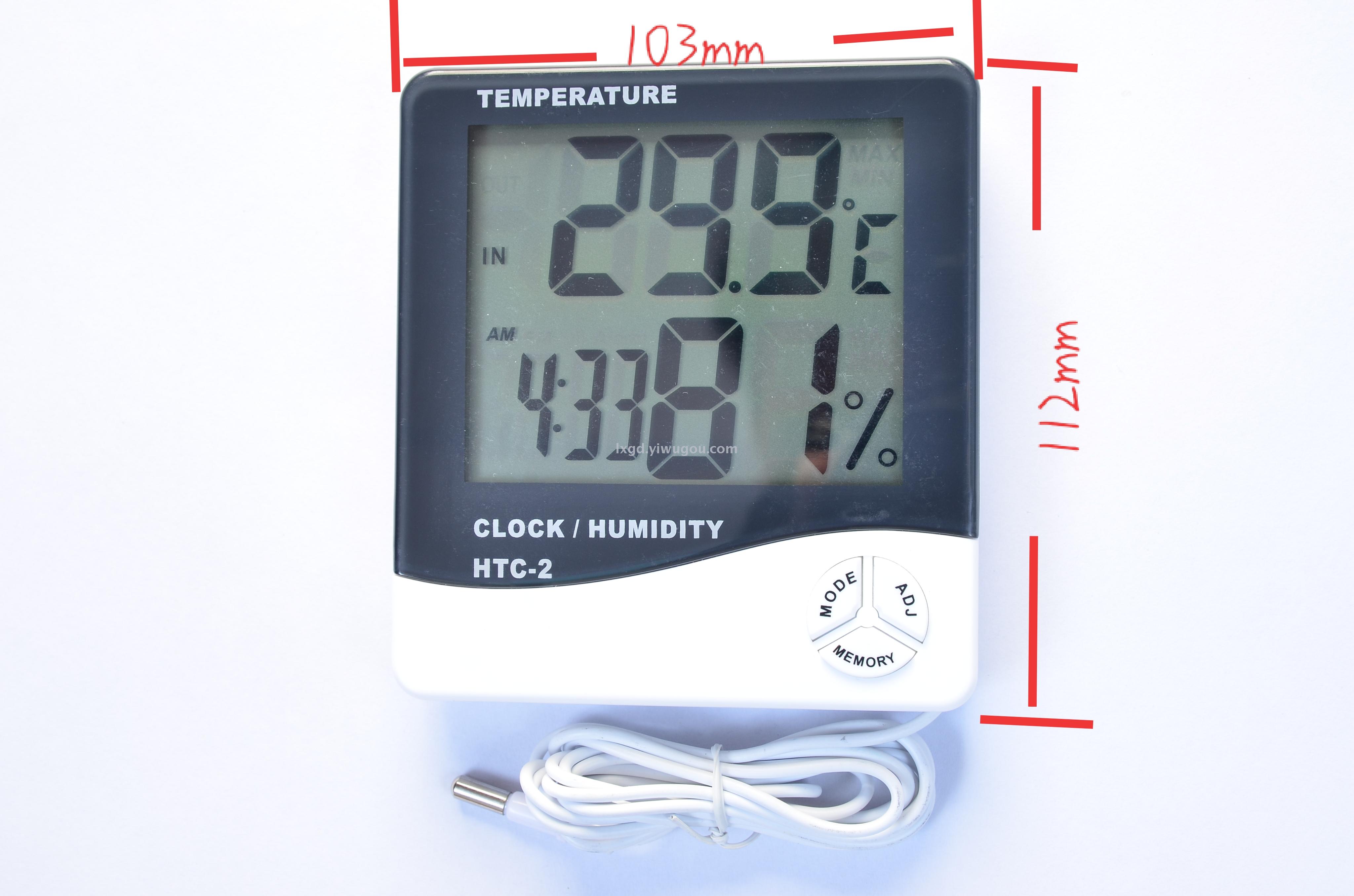 HTC-2 Large Screen Accurate Thermometer Indoor and Outdoor Digital Display Electronic Hygrometer Household with Probe Temperature and Humidity Table HTC-2 Large Screen Accurate Thermometer Indoor and Outdoor Digital Display Electronic Hygrometer Household with Probe Temperature and Humidity Table