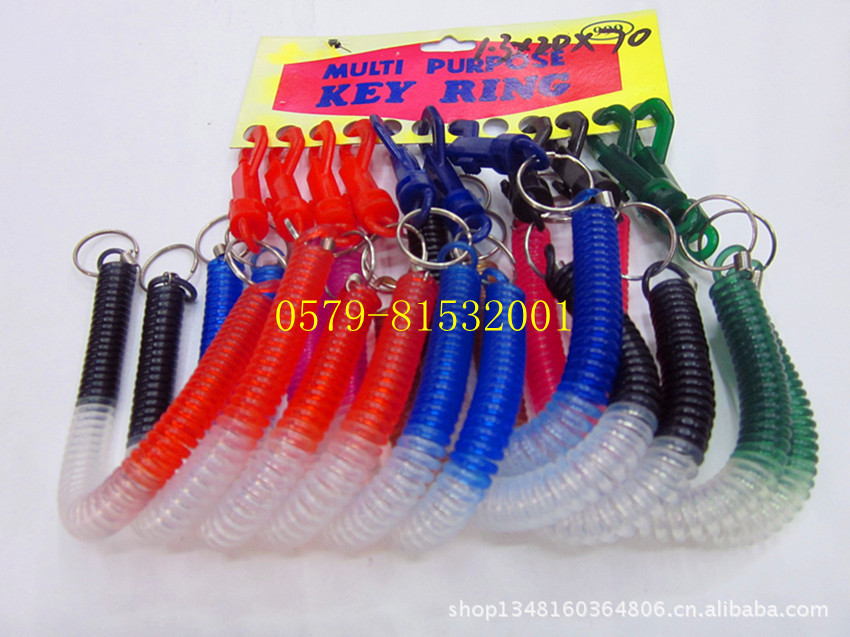3-color plastic clip key ring plastic plastic spring spring line the spring ropes 7/buckle spring line 3-color plastic clip key ring plastic plastic spring spring line the spring ropes 7/buckle spring line