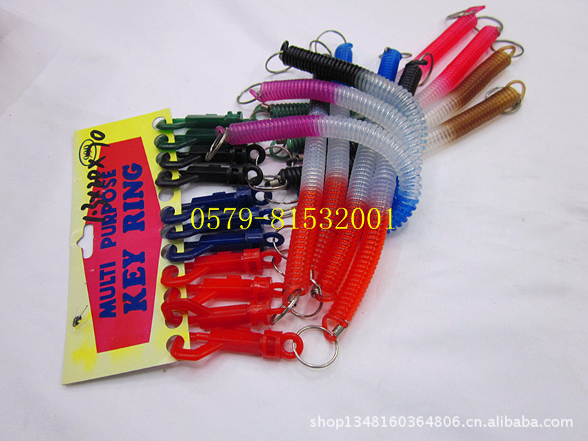 3-color plastic clip key ring plastic plastic spring spring line the spring ropes 7/buckle spring line 3-color plastic clip key ring plastic plastic spring spring line the spring ropes 7/buckle spring line