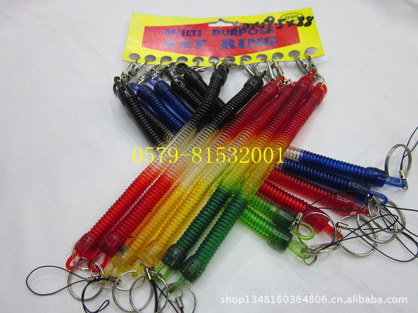 3-color plastic clip key ring plastic plastic spring spring line the spring ropes 7/buckle spring line 3-color plastic clip key ring plastic plastic spring spring line the spring ropes 7/buckle spring line