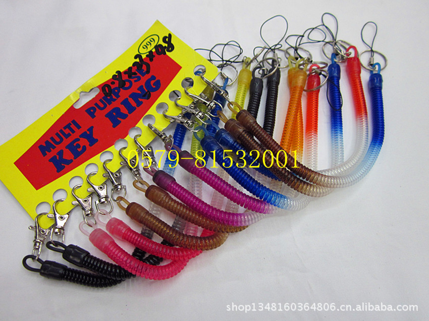3-color plastic clip key ring plastic plastic spring spring line the spring ropes 7/buckle spring line 3-color plastic clip key ring plastic plastic spring spring line the spring ropes 7/buckle spring line