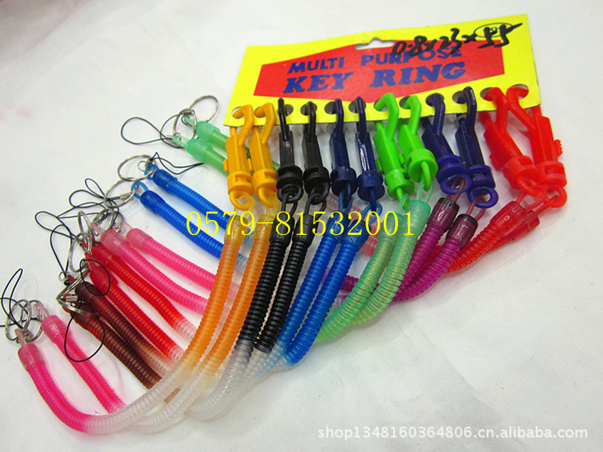 3-color plastic clip key ring plastic plastic spring spring line the spring ropes 7/buckle spring line 3-color plastic clip key ring plastic plastic spring spring line the spring ropes 7/buckle spring line