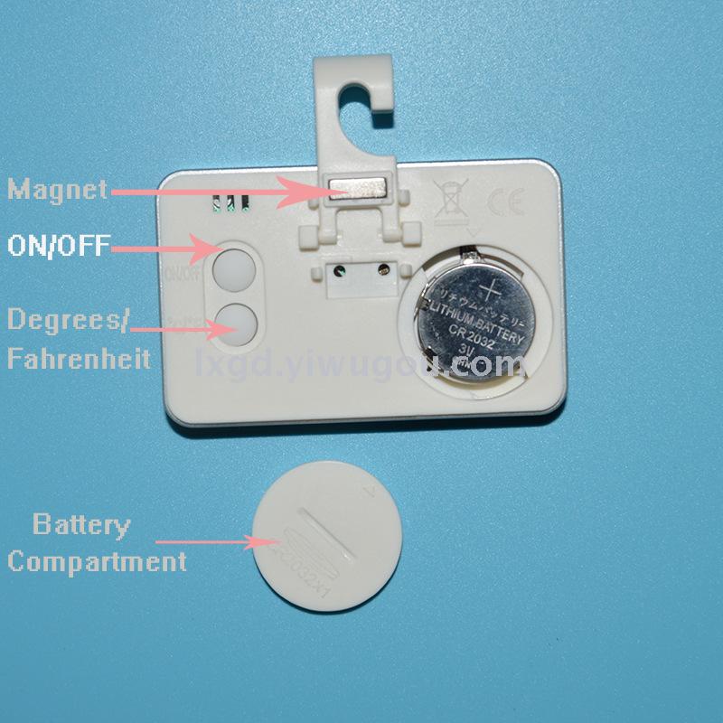 ST-5 Large Screen Digital Display Refrigerator Freezer Thermometer High Precision Waterproof Electronic Temperature Magnetic Frost Alarm Suspension