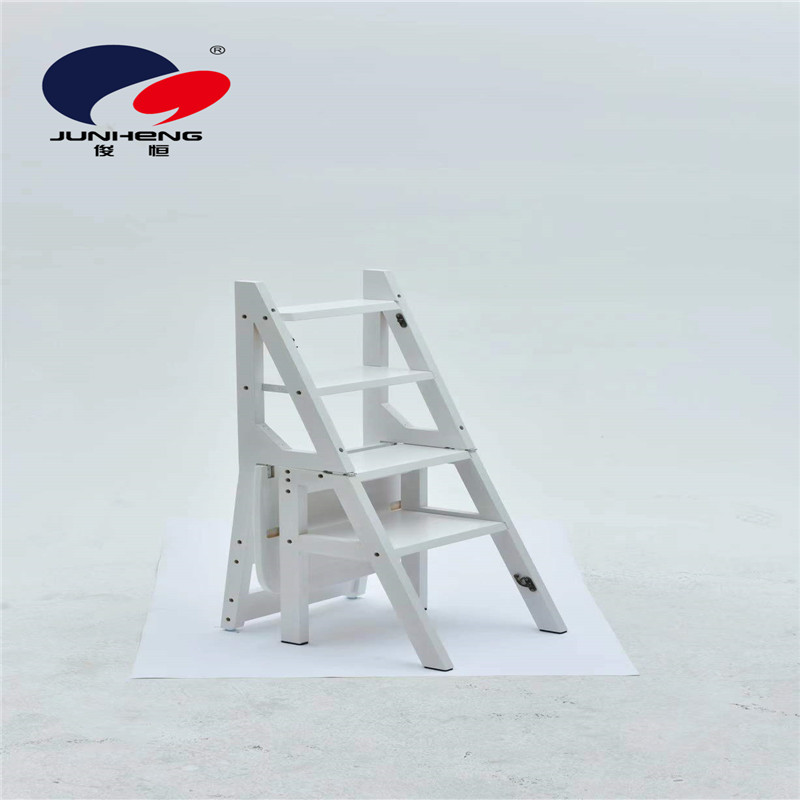 New Home Stair Chair Full Pine Ladder Chair Four-Layer Folding Step Stool Multifunctional Step Stool Ladder