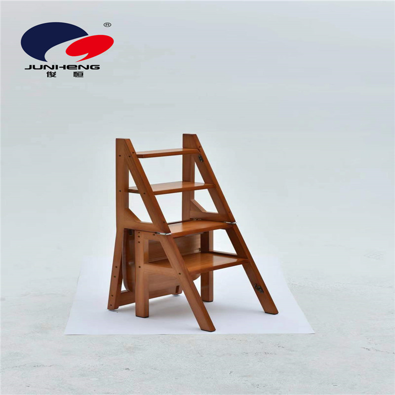 New Home Stair Chair Full Pine Ladder Chair Four-Layer Folding Step Stool Multifunctional Step Stool Ladder