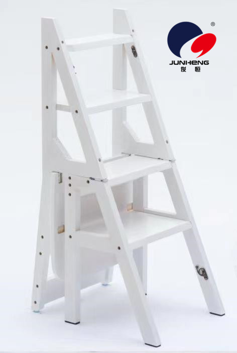 New Home Stair Chair Full Pine Ladder Chair Four-Layer Folding Step Stool Multifunctional Step Stool Ladder