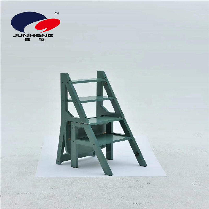 New Home Stair Chair Full Pine Ladder Chair Four-Layer Folding Step Stool Multifunctional Step Stool Ladder
