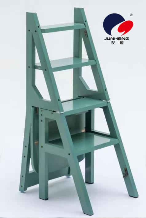 New Home Stair Chair Full Pine Ladder Chair Four-Layer Folding Step Stool Multifunctional Step Stool Ladder